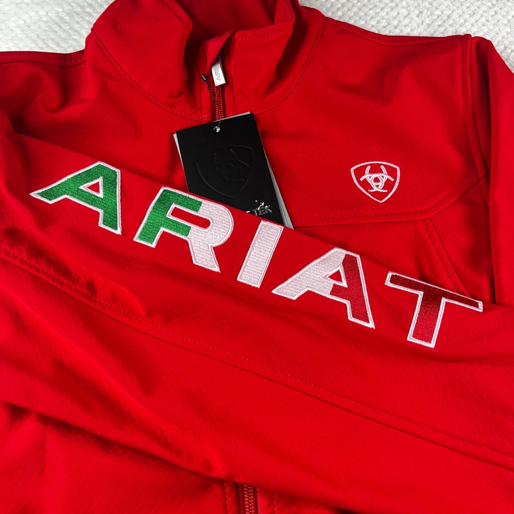 Ariat WMS Classic Team Softshell Mexico Jacket Red 10033526 Womens Small